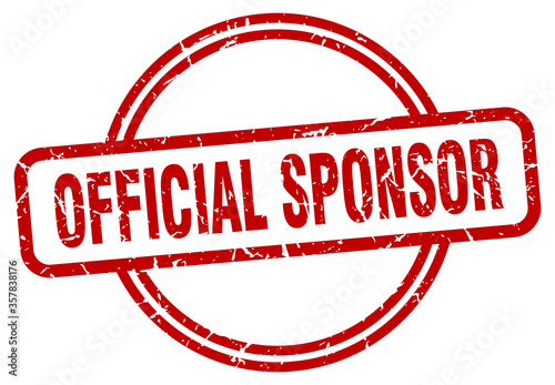 official sponsor grunge stamp. official sponsor round vintage stamp