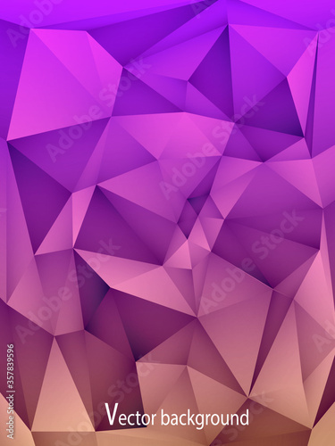 Abstract white background with triangular polygons
