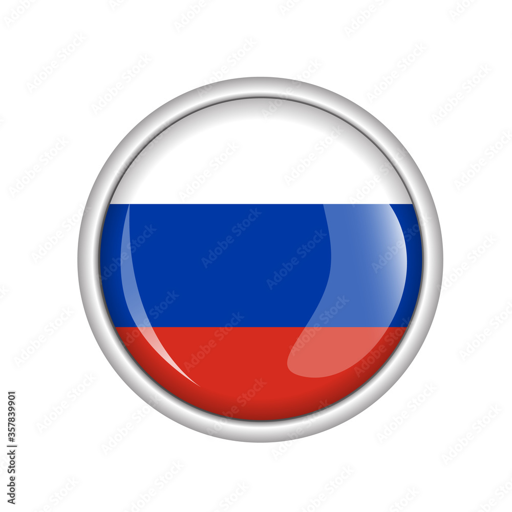 Russian vector button with light gray border Russian vector button with light gray border