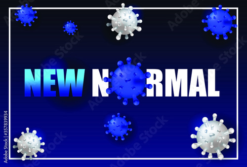 New normal logo background design vector. covid-19 background. vector illustration.