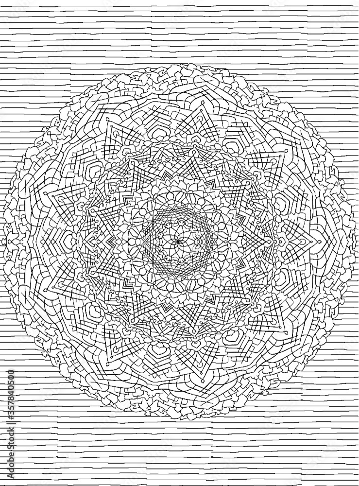 Fototapeta premium Mandala - large colouring template