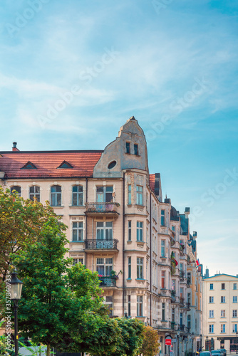 Fototapeta Naklejka Na Ścianę i Meble -  POZNAN, POLAND - September 2, 2019: Antique building view in Old Town Poznan, Poland