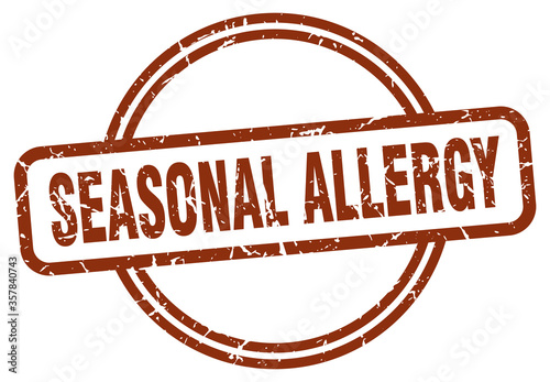 seasonal allergy grunge stamp. seasonal allergy round vintage stamp