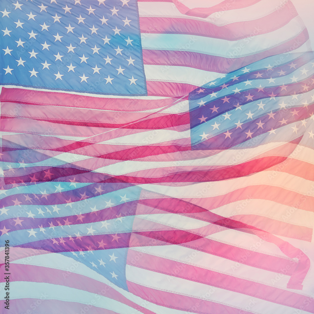 Fototapeta premium American flag abstract background