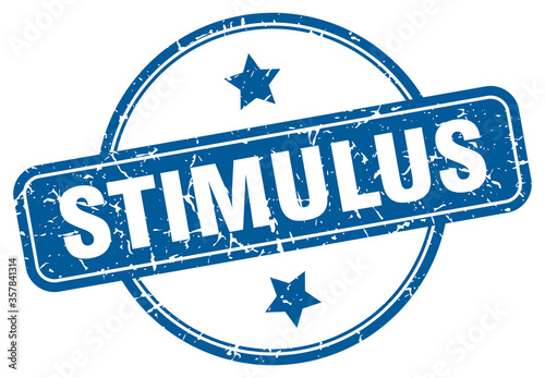 stimulus grunge stamp. stimulus round vintage stamp