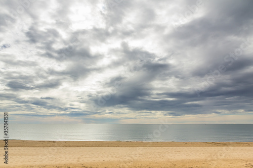 Beautiful sky with beach and tropical sea