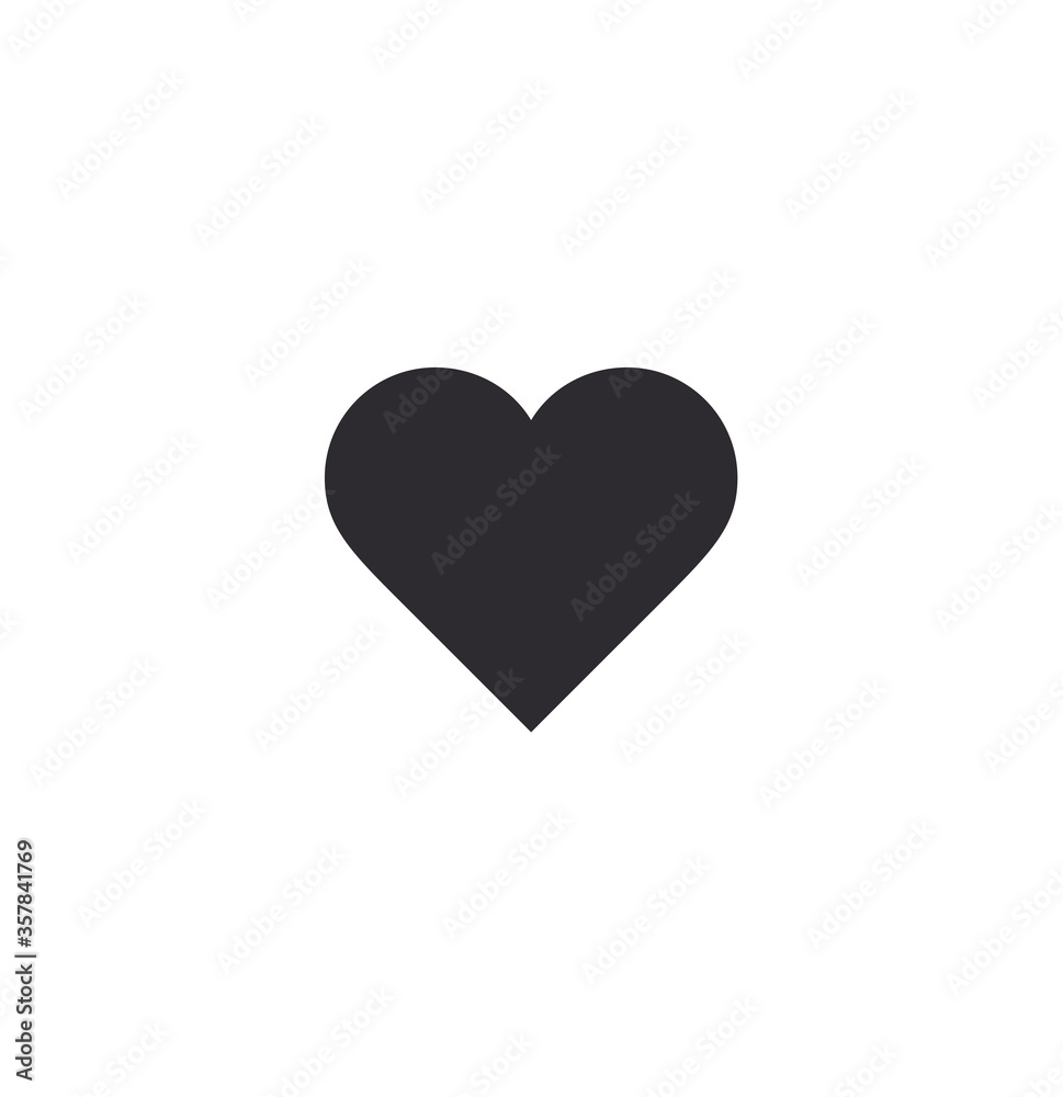 Heart vector icon. Love symbol. Valentine's Day sign. Emblem isolated on white background. 