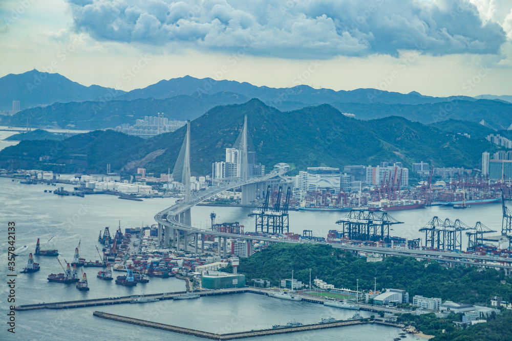 Fototapeta premium Sky100の展望台から見える香港の街並み