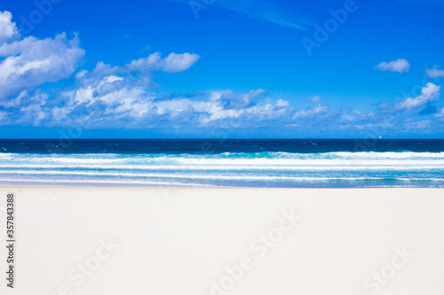 Holiday in Australia view of Bondi Beach view with blue sky 