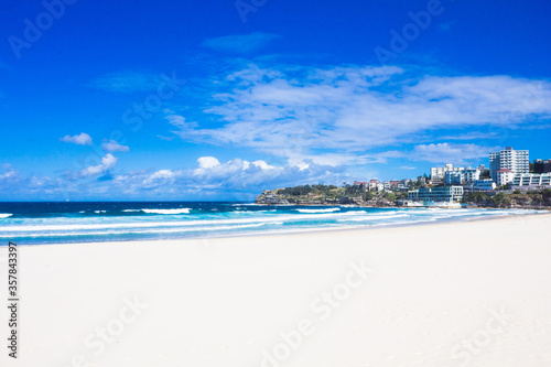Holiday in Australia view of Bondi Beach view with blue sky  © keongdagreat