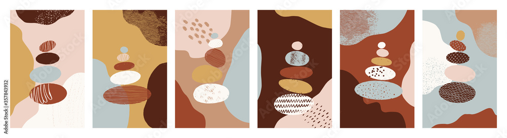 Set of Abstract  Beauty concept illustrations. Graphic elements for your creative projects.