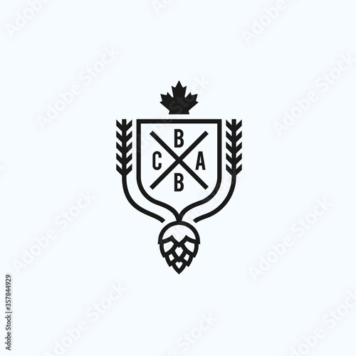 Canadian beer logo. canada icon
