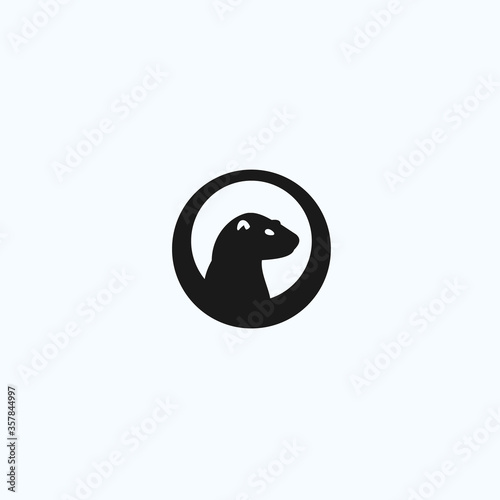 marmot logo. guinea pig icon photo