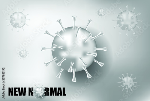 New normal logo background design vector. covid-19 background. vector illustration.