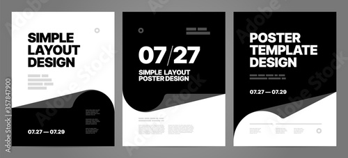 Simple template design with typography for poster  flyer or cover.