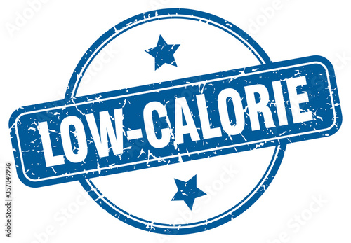 low-calorie grunge stamp. low-calorie round vintage stamp