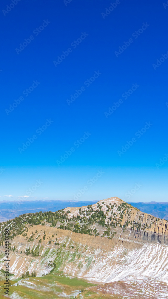 Vertical Summit of Mount Timpanogos, Utah, USA day light Vertical Summit of Mount Timpanogos, Utah, USA day light