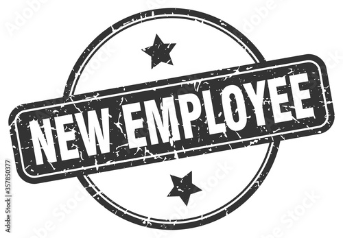 new employee grunge stamp. new employee round vintage stamp