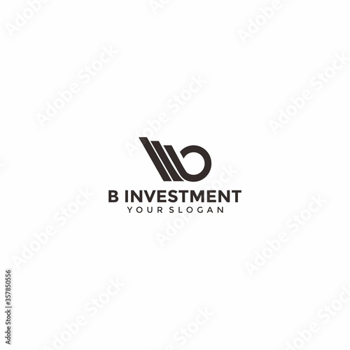 Initial letter B logo which forms a bar that is increasingly suitable for companies such as financial planning, financial advisors, business consulting, wealth management, an insurance firm