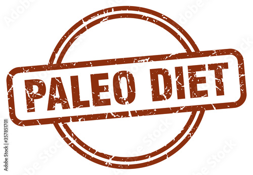paleo diet grunge stamp. paleo diet round vintage stamp