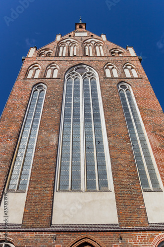 Windows of the St. Nikolai Dom church in Greifswald, Germany
