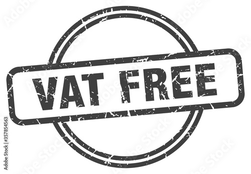 vat free grunge stamp. vat free round vintage stamp