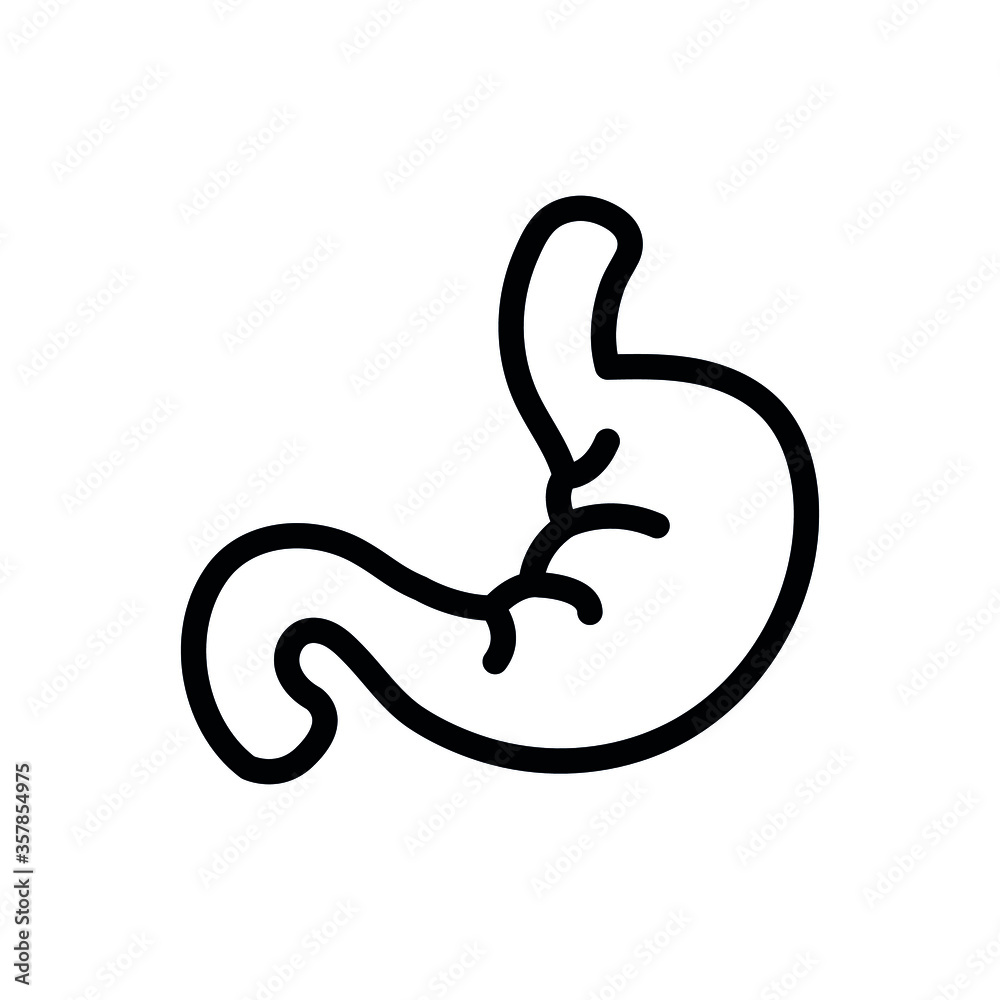Stomach medical line flat vector icon for mobile application, button and website design. Illustration isolated on white background. EPS 10 design, logo, app, infographic. Stomach medical line flat vector icon for mobile application, button and website design. Illustration isolated on white background. EPS 10 design, logo, app, infographic.