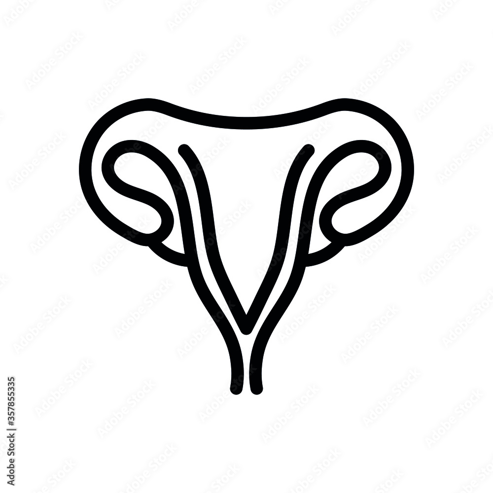 Uterus line flat vector icon for mobile application, button and website design. Illustration isolated on white background. EPS 10 design, logo, app, infographic Uterus line flat vector icon for mobile application, button and website design. Illustration isolated on white background. EPS 10 design, logo, app, infographic