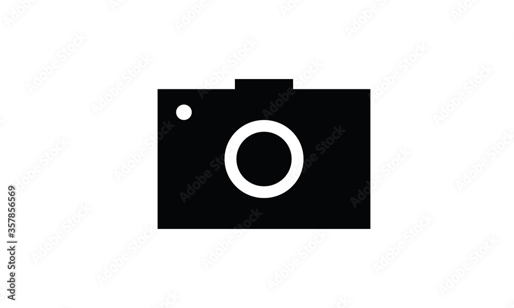 Camera  symbol photograph black vector illustration