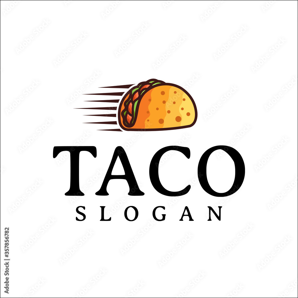 Taco Logo Design Vector, Fast Food, Restaurant And Cafe Symbol Taco Logo Design Vector, Fast Food, Restaurant And Cafe Symbol