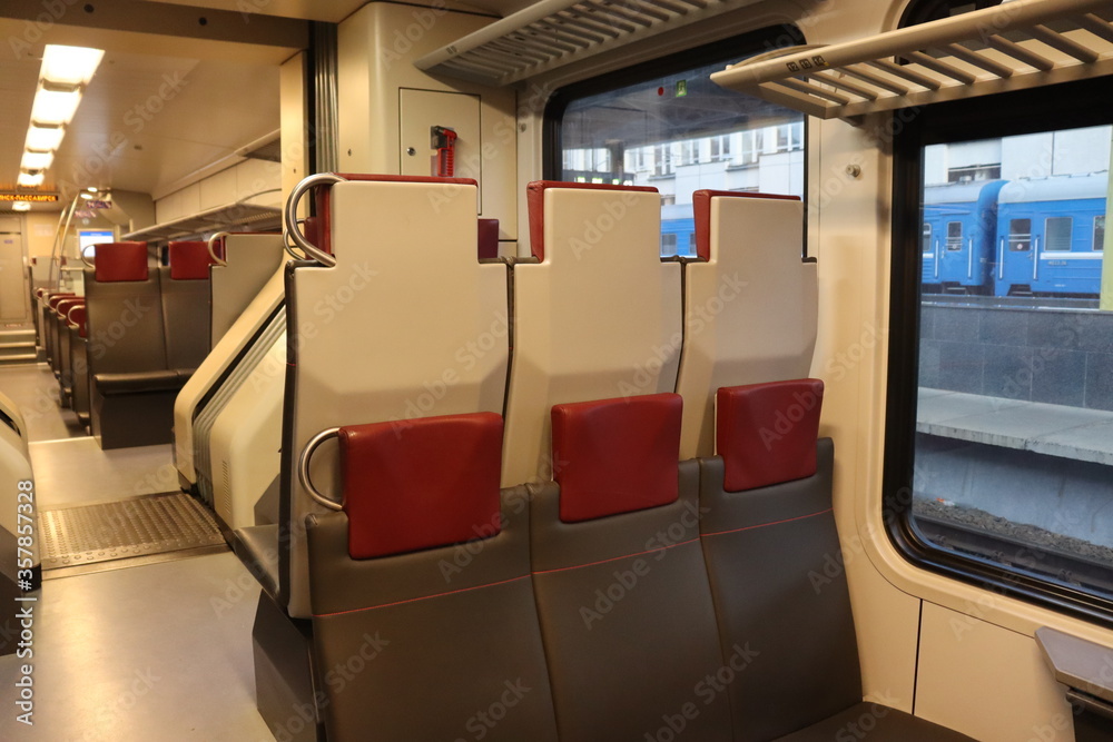 passenger wagon interior with seats