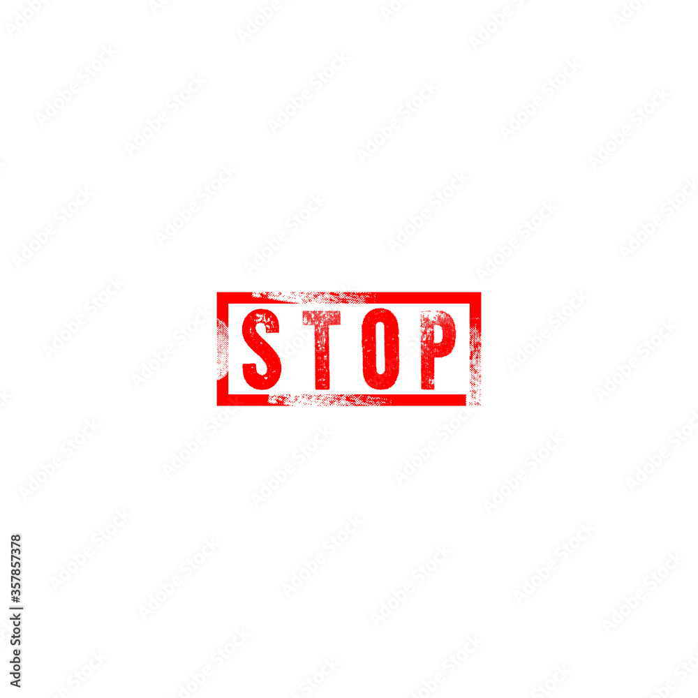 Red stop sign icon stamp isolated on white background Red stop sign icon stamp isolated on white background