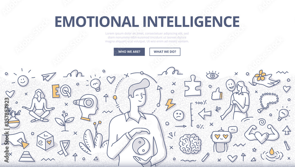 Emotional Intelligence Doodle Concept Emotional Intelligence Doodle Concept