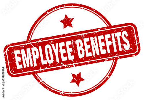 employee benefits grunge stamp. employee benefits round vintage stamp