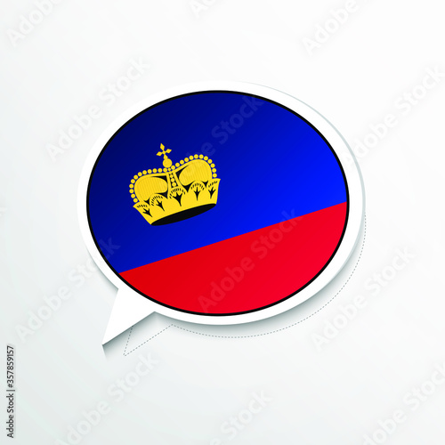 Classic Liechtenstein country flag on speech bubble. Abstract languages concept flat illustration Free Download Classic Liechtenstein country flag on speech bubble. Abstract languages concept flat illustration - GFXLoad