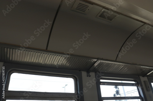 belarusian train wagon interior with seats