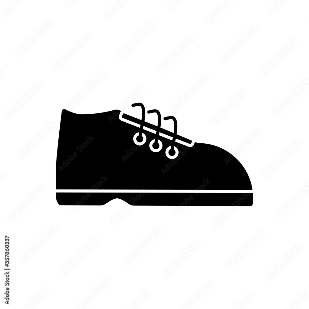 Shoes boots black icon on white background Shoes boots black icon on white background