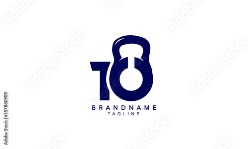 Alphabet letters Initials Monogram logo TO, Kettle bells vector 