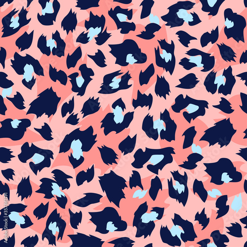 Leopard pattern. Vector skin leopard seamless pattern for textile, fabric, wallpaper,print wrapping paper, poster, background, web. Wild animal skin print. Realistic animal texture. Fashion textile