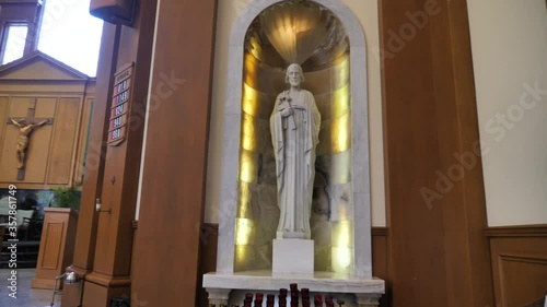 St. Petronille Catholic Church and Statue in Enterior. Liturgy and Wedding Ceremony Location in Glen Ellyn, Illionis USA photo