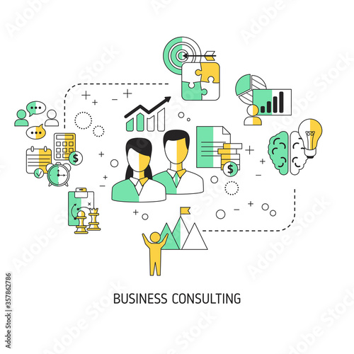 Business consulting vector concept