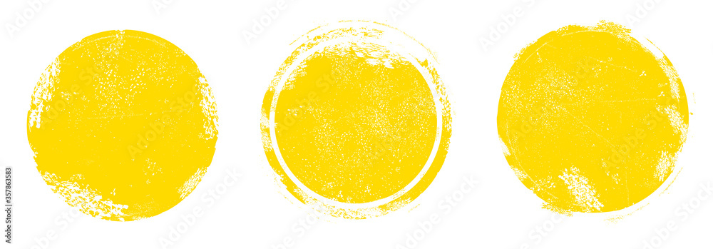 Circle grunge stamp set. Round vector isolated on white background ...