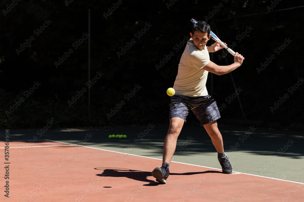 professional tennis player playing with racket Stock Photo | Adobe Stock