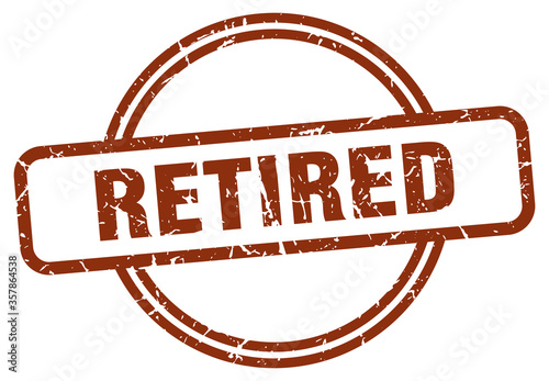 retired grunge stamp. retired round vintage stamp