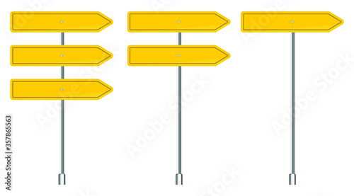 Yellow traffic sign isolated on a white background. Vector illustration