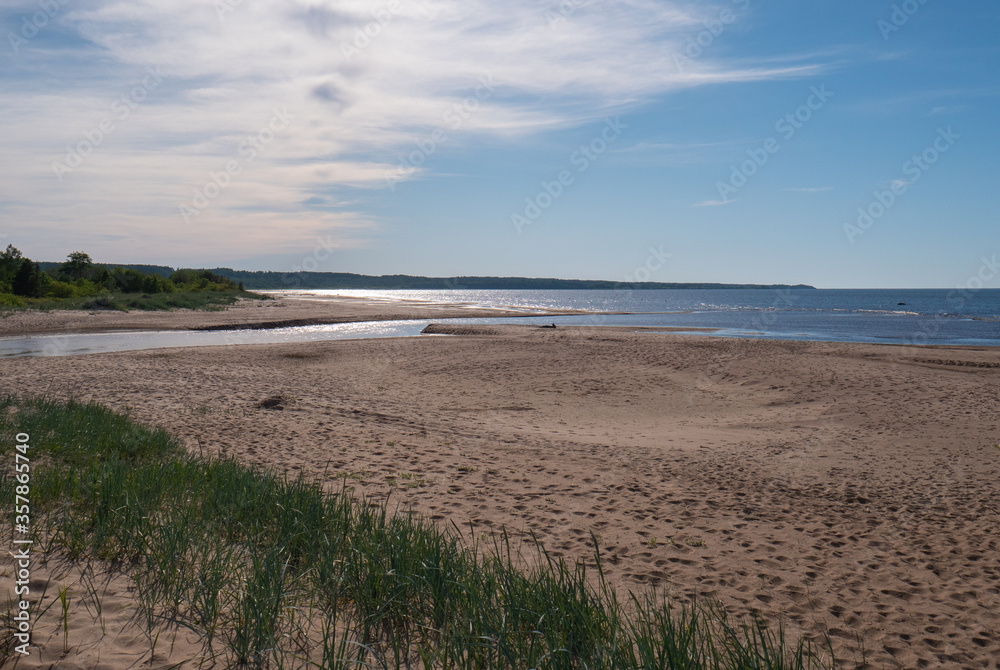 Clear Beach on Baltic Sea near city Kunda Estonia