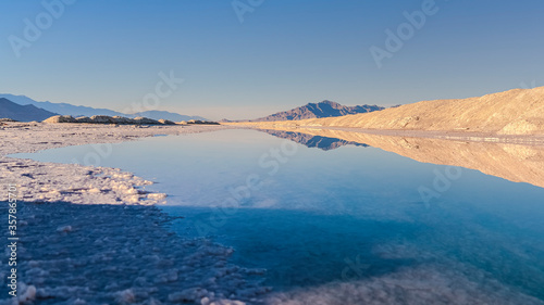 Panorama Tranquil pans at the Bonnievale Salt Flats