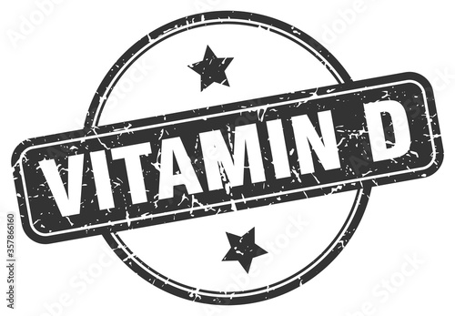 vitamin d grunge stamp. vitamin d round vintage stamp