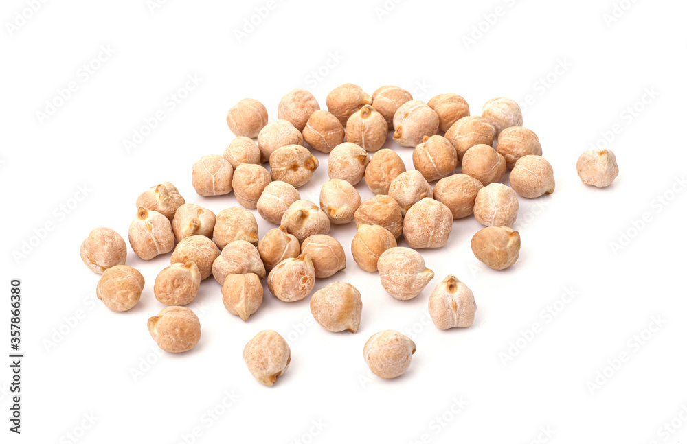 Chickpea beans isolated on a white background Chickpea beans isolated on a white background