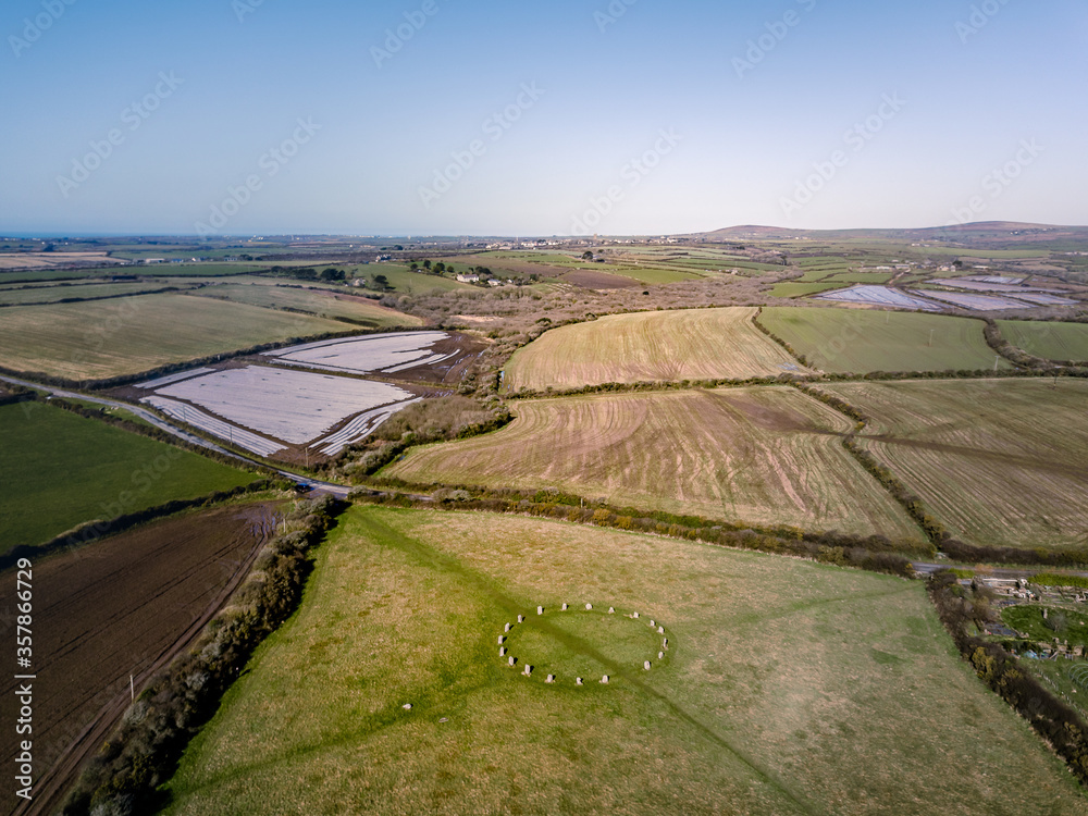 Merry Maidens Stone Circle, Aerial